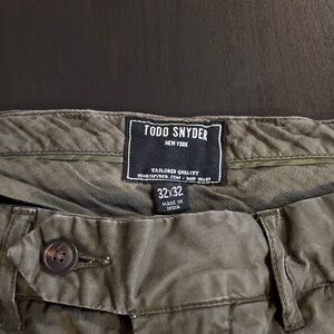 Todd Snyder Olive Chinos 32x32